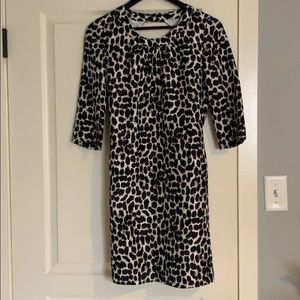 Kate Spade black and white animal print dress.